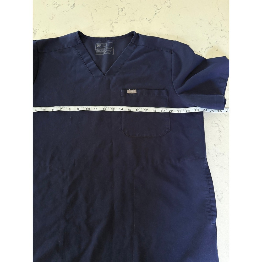 FIGS‎ Chisec Scrub Top Mens XL Navy Blue V-Neck 3-Pocket Technical Collection - Picture 4 of 6
